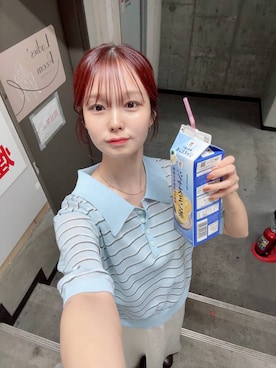 「LOWRYS FARM（ローリーズファーム）のストレッチサテンスカート　 290120（スカート、ホワイト系）」を使った、なつきさん（レディース・157cm）の春コーディネート