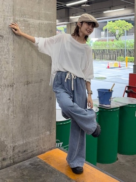 「LOWRYS FARM（ローリーズファーム）のアイテム」を使った、なつきさん（レディース・157cm）の夏コーディネート