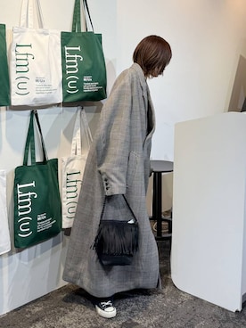 「アイテム（チェスターコート）」を使った、なつきさん（レディース・157cm・20代）の夏コーディネート