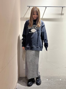 「アイテム（スウェット）」を使った、なつきさん（レディース・157cm・20代）の秋コーディネート