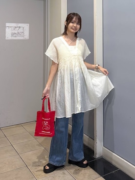 「女子会」｜なつきさん（レディース・157cm）の夏コーディネート