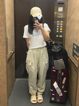 「MARITHE + FRANCOIS GIRBAUD（マリテフランソワジルボー）のアイテム」を使った、まつげさん（レディース・155cm）の夏コーディネート
