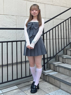 「アイテム（ローファー）」を使った、𝕥𝕠𝕞𝕠𝕜𝕒さん（レディース・149cm）の夏コーディネート