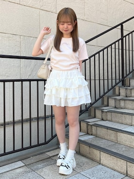 「OLIVE des OLIVE（オリーブデオリーブ）のアイテム」を使った、𝕥𝕠𝕞𝕠𝕜𝕒さん（レディース・149cm）の夏コーディネート