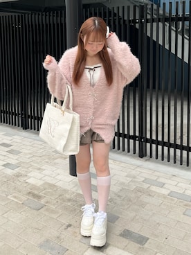 「アイテム（キャミソール）」を使った、𝕥𝕠𝕞𝕠𝕜𝕒さん（レディース・149cm）の秋コーディネート