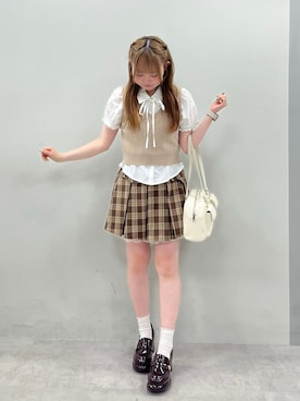 「アイテム（ローファー）」を使った、𝕥𝕠𝕞𝕠𝕜𝕒さん（レディース・149cm）の夏コーディネート