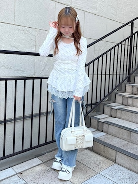「バレエシューズ」｜𝕥𝕠𝕞𝕠𝕜𝕒さん（レディース・149cm）の夏コーディネート