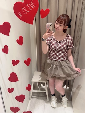 「OLIVE des OLIVE（オリーブデオリーブ）のアイテム」を使った、𝕥𝕠𝕞𝕠𝕜𝕒さん（レディース・149cm）の夏コーディネート