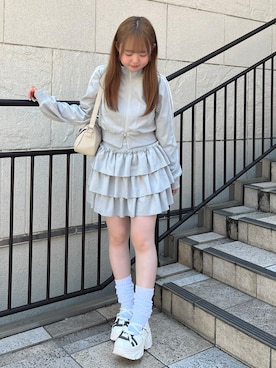 「アイテム（ジャージ、ブルー系）」を使った、𝕥𝕠𝕞𝕠𝕜𝕒さん（レディース・149cm）の夏コーディネート