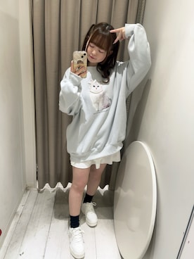 「ティアードスカート」｜「アイテム（その他シューズ）」を使った、𝕥𝕠𝕞𝕠𝕜𝕒さん（レディース・149cm）の冬コーディネート