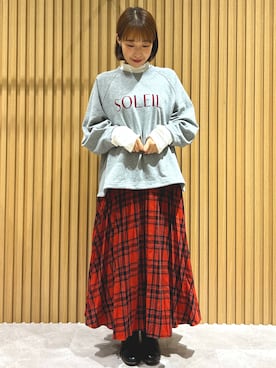 「TSUHARU by Samansa Mos2（ツハルバイサマンサモスモス）のアイテム（ブーツ）」を使った、あかりさん（レディース・153cm）の秋コーディネート