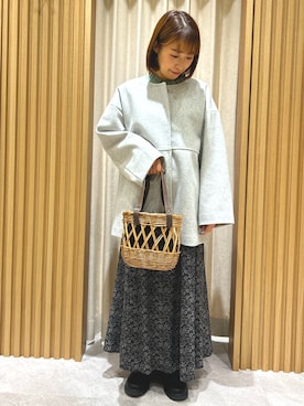 「綺麗めコーデ」｜「アイテム（その他アウター）」を使った、あかりさん（レディース・153cm）の秋コーディネート