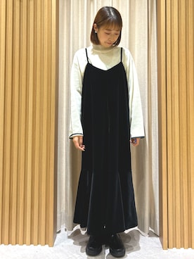 「Samansa Mos2（サマンサ モスモス）のアイテム（ブーツ）」を使った、あかりさん（レディース・153cm）の冬コーディネート