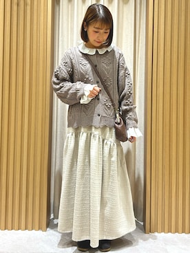 「Samansa Mos2（サマンサ モスモス）のアイテム」を使った、あかりさん（レディース・153cm）の冬コーディネート