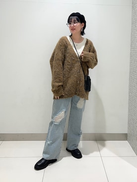 「SMELLY（スメリー）のアイテム（ハンチング/ベレー帽）」を使った、namさん（レディース・160cm）の秋コーディネート