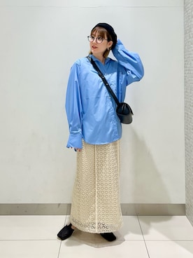 「SMELLY（スメリー）のアイテム（ハンチング/ベレー帽）」を使った、namさん（レディース・160cm）の夏コーディネート