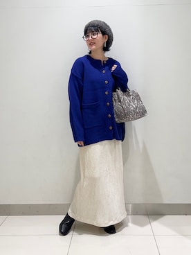 「SMELLY（スメリー）のアイテム（ハンチング/ベレー帽）」を使った、namさん（レディース・160cm）の秋コーディネート