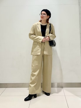 「SMELLY（スメリー）のアイテム（ハンチング/ベレー帽）」を使った、namさん（レディース・160cm）の冬コーディネート