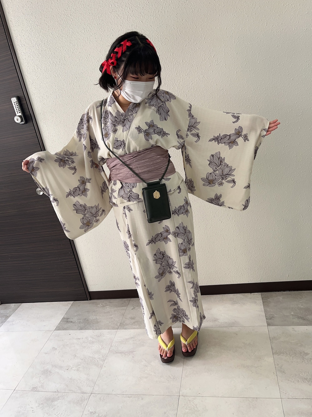 GRL - GRL 花柄浴衣 帯2way ワンピース セパレート 夏 兵児帯