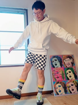 「happysocks」｜エリンギ。'23さん（メンズ・166cm）の秋コーディネート