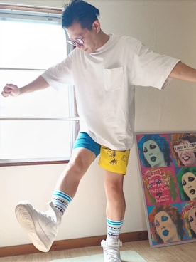 「happysocks」｜エリンギ。'23さん（メンズ・166cm）の秋コーディネート
