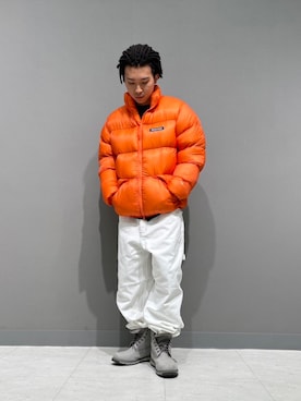 「AVIREX（アヴィレックス）のアイテム（ダウンジャケット/コート）」を使った、tomoさん（メンズ・173cm）の秋コーディネート