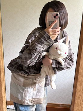 「AS KNOW AS PINKY（アズノゥアズピンキー）のアイテム」を使った、なろなろ。(古着MIXのすけ)さん（レディース・156cm）の夏コーディネート