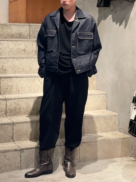 「アイテム（その他アウター）」を使った、elegantasianさん（メンズ・178cm）の秋コーディネート