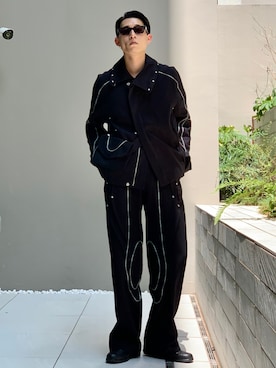 「KIKO KOSTADINOV（キコ コスタディノフ）のアイテム（ジャケット/アウター）」を使った、elegantasianさん（メンズ・178cm）の夏コーディネート