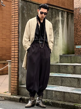 「Sans limite（サンリミット）のアイテム」を使った、elegantasianさん（メンズ・178cm）の秋コーディネート