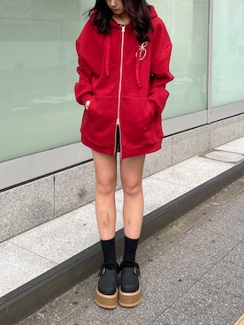 「アイテム（スリッポン）」を使った、Meiriさん（レディース・161cm）の秋コーディネート