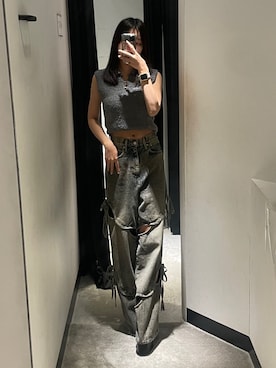 「EMODA（エモダ）のアイテム（タンクトップ）」を使った、Meiriさん（レディース・161cm）の夏コーディネート