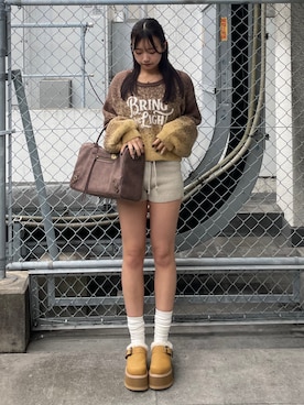 「アイテム（スリッポン）」を使った、Meiriさん（レディース・161cm）の冬コーディネート