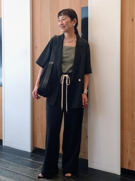 「アイテム（ジャケット/アウター）」を使った、enokiさん（レディース・157cm・40代）の夏コーディネート