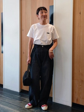 「アイテム（ハンドバッグ）」を使った、enokiさん（レディース・157cm・40代）の夏コーディネート