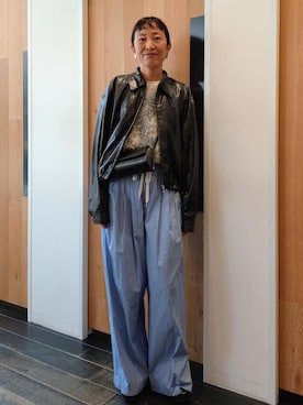 「アイテム（ジャケット/アウター）」を使った、enokiさん（レディース・157cm・40代）の夏コーディネート