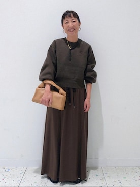 「アイテム（ハンドバッグ）」を使った、enokiさん（レディース・157cm・40代）の秋コーディネート