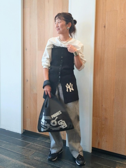 ADAM ET ROPE' トートバッグ 「MLB COLLECTION BY JUN」ロゴ