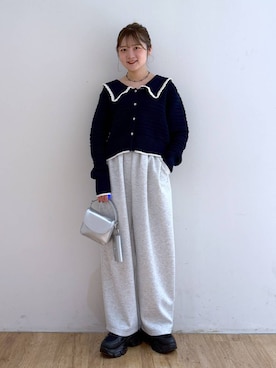 「ウエストゴム」｜「アイテム（その他）」を使った、Riiinaさん（レディース・152cm）の冬コーディネート