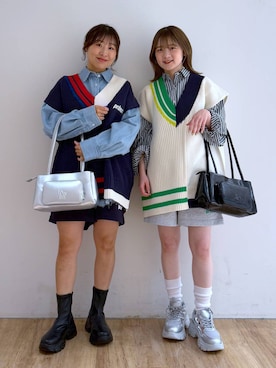 「アイテム（ブーツ）」を使った、Riiinaさん（レディース・152cm）の冬コーディネート