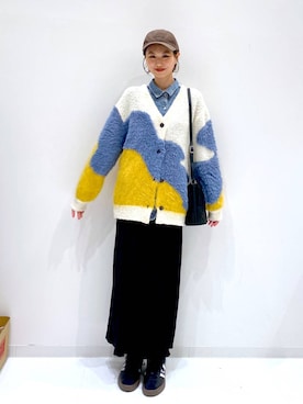 「LAKOLE（ラコレ）のケミカルウォッシュシャツ長袖 / 140262（シャツ/ブラウス）」を使った、yuuuriiiさん（レディース・172cm）の秋コーディネート