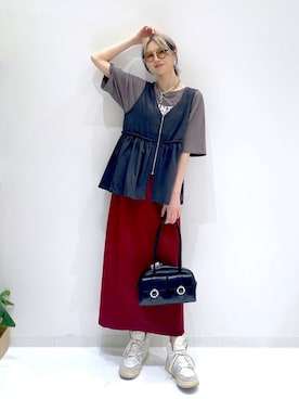 「アイテム（ベスト）」を使った、yuuuriiiさん（レディース・172cm）の夏コーディネート
