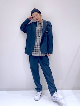 「LAKOLE（ラコレ）のアイテム（ニットキャップ/ビーニー）」を使った、yuuuriiiさん（レディース・172cm）の冬コーディネート