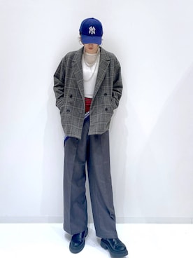 「LAKOLE（ラコレ）の裏起毛タックイージーパンツ / 591128（スラックス）」を使った、yuuuriiiさん（レディース・172cm）の秋コーディネート