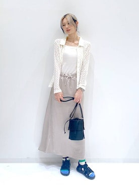 「アイテム（スカート）」を使った、yuuuriiiさん（レディース・172cm）の夏コーディネート