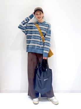 「アイテム（エコバッグ/サブバッグ）」を使った、yuuuriiiさん（レディース・172cm）の秋コーディネート