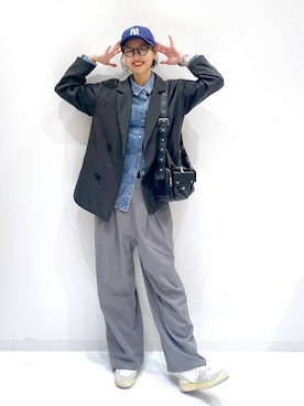 「アイテム（テーラードジャケット）」を使った、yuuuriiiさん（レディース・172cm）の秋コーディネート
