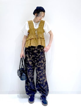 「アイテム（ベスト）」を使った、yuuuriiiさん（レディース・172cm）の夏コーディネート