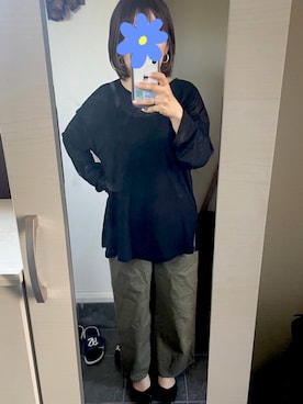 「Auntie Rosa Holiday（アンティローザホリデー）のアイテム（ニット/セーター）」を使った、sayuさん（レディース・157cm）の夏コーディネート