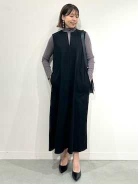 「キーネック」｜「アイテム（ワンピース/ドレス）」を使った、kkkさん（レディース・157cm）の夏コーディネート